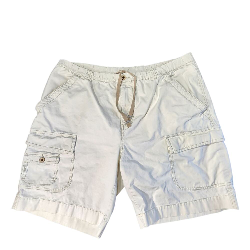 Tommy Bahama Cargo Shorts sz XL Mens Canvas Tan Beige 9" Hiking Camping Skater